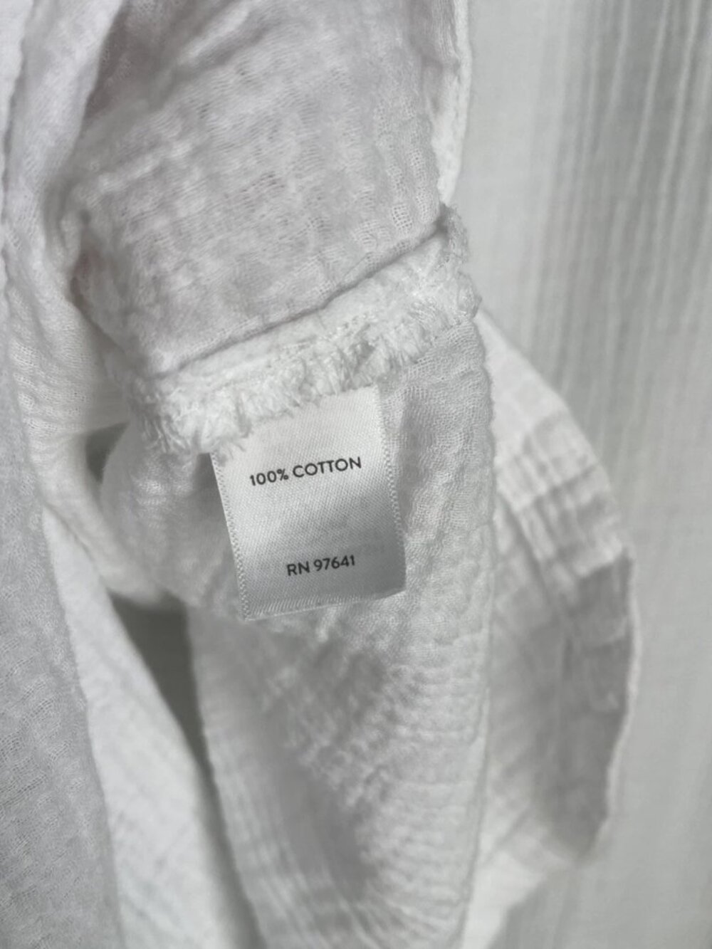 Pure J Jill White Cotton Gauze 3/4 Sleeve Tunic Cottagecore Coastal - Picture 3 of 8
